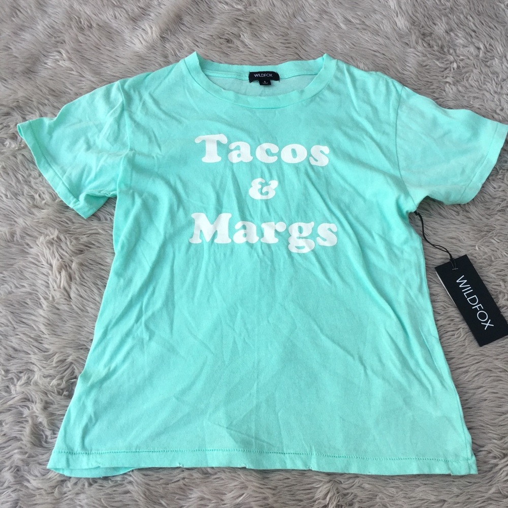 Wildfox | NWT Tacos and Margs distressed shirt